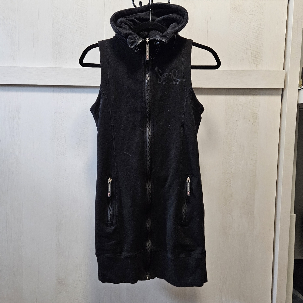 Triple five soul long zip-up vest
